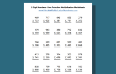 Multiplying With 3 Digit Numbers | Printable Multiplication Worksheets pertaining to Three Digit By Three Digit Multiplication Worksheets