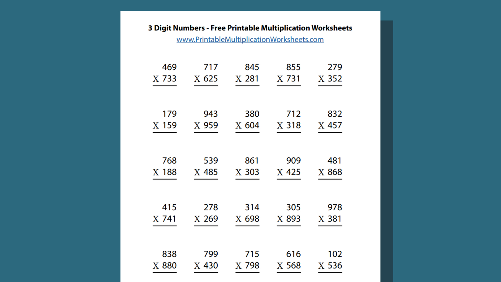 Multiplying With 3 Digit Numbers | Printable Multiplication Worksheets throughout Three Digit Multiplication Worksheets