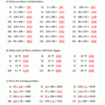 Multiplying10 And 100 Worksheets For 100 Problems With Hard Multiplication Answers