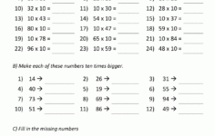 Multiplying10 And 100 Worksheets throughout 10th Class Multiplication Worksheet