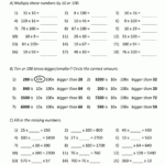Multiplying10 And 100 Worksheets Throughout Multiplication Large Numbers Worksheet