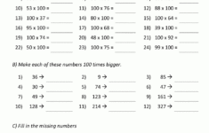 Multiplying10 And 100 Worksheets with regard to 100 Questions Multiplication Worksheets