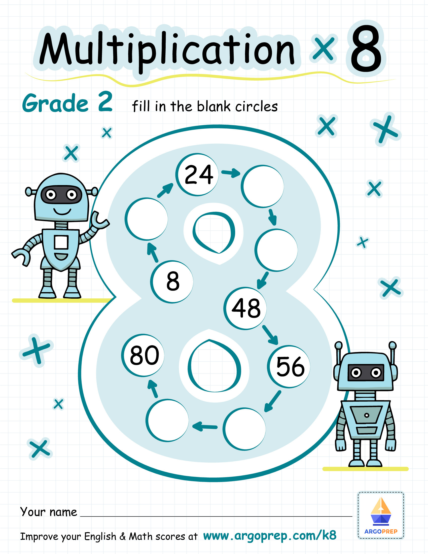 Multiplying8 Is Great! - Argoprep throughout 8'S Multiplication Worksheets