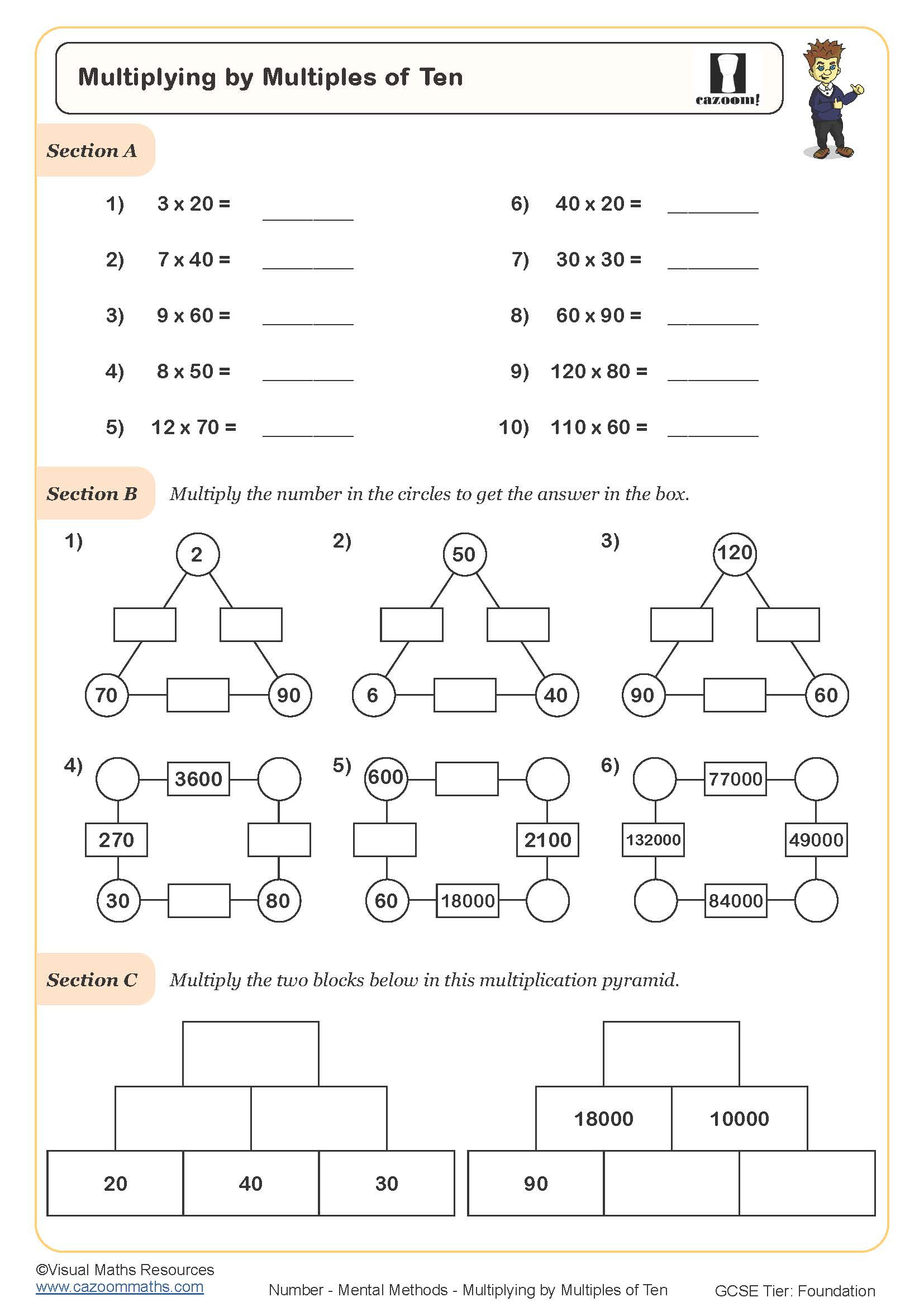 Multiplyingmultiples Of Ten Worksheet | Printable Pdf Worksheets within Multiplication by Multiples of 10 Worksheets