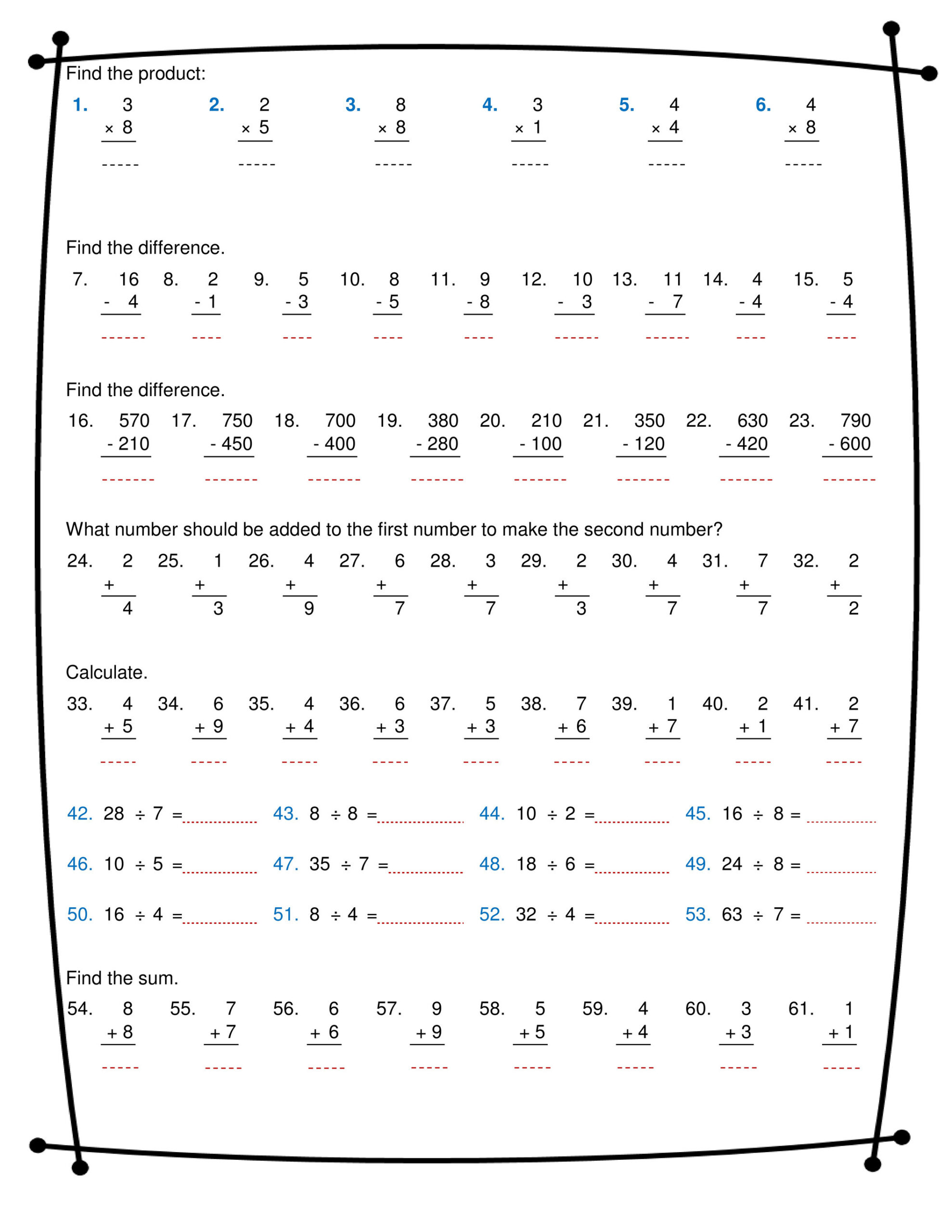 Ninalazina - Addition Subtraction Multiplication Division within Addition Subtraction Multiplication And Division Worksheet