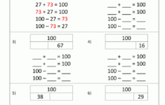 Number Bonds Worksheets To 100 for Number Bonds Multiplication Worksheets