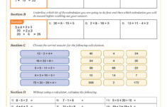 Order Of Operations - Multiplication, Division, Addition And in Addition Subtraction Multiplication Division Worksheet