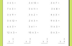 Page 3 - Free Multiplication Worksheet To Use And Print | Canva for Multiplication Worksheets Times 3