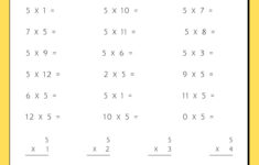 Page 3 - Free Multiplication Worksheet To Use And Print | Canva regarding Multiplication Worksheets Times 5