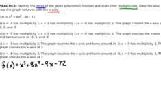 Polynomial Functions And Their Graphs (Rs) for Zeros And Multiplicity Worksheet Answers
