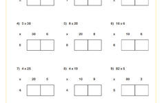 Practicing The Box Method For Multiplication (B) | Pdf Printable pertaining to Multiplication Using Area Model Worksheets