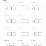 Practicing The Box Method For Multiplication (B) | Pdf Printable With Regard To Box Method Multiplication Worksheets
