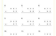 Practicing The Column Method For Long Multiplication (A) | 4Th pertaining to Multiplication Large Numbers Worksheet