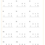 Practising The Column Method For Long Multiplication (A) Worksheet For Large Number Multiplication Worksheets