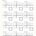 Practising The Grid Method For Short Multiplication (B) Worksheet Regarding Box Method Multiplication Worksheets