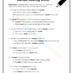Printable Grade 12 Multiple Meaning Words Worksheets Regarding Multiple Meaning Words Worksheet