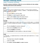 Printable Grade 5 Multiple Meaning Words Worksheets Intended For Multiple Meaning Words Worksheets Grade 5