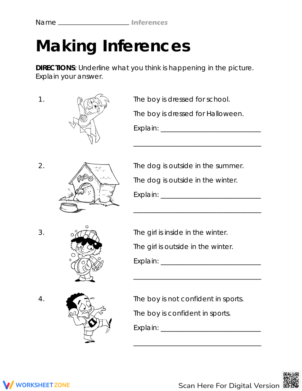 Printable Making Inferences Worksheets in Making Inferences Multiple Choice Worksheets