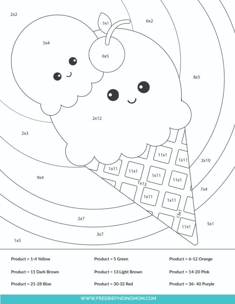 Printable Multiplication Colornumber Worksheets (Pdf Downloads) intended for Multiplication Color by Number Worksheets