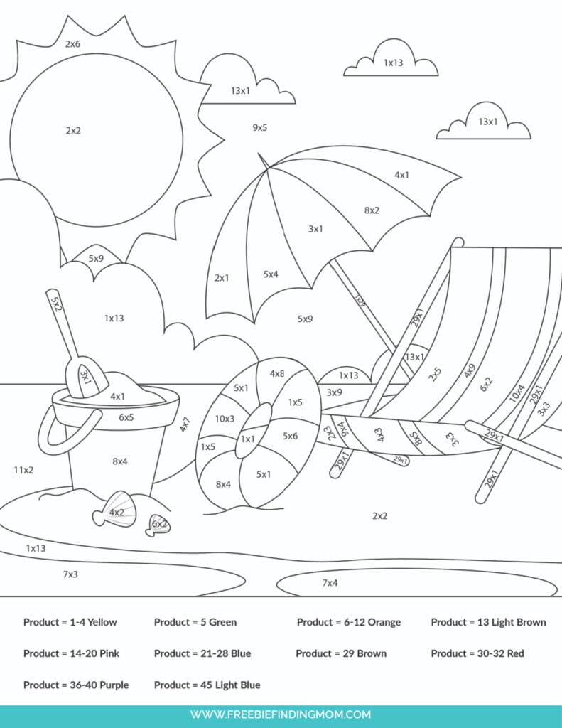 Printable Multiplication Colornumber Worksheets (Pdf Downloads) with regard to Free Color By Number Multiplication Worksheets