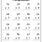 Printable Multiplication Worksheets: 2 Digit X 1 Digit (Pdf In Multiplication Worksheets 2'S
