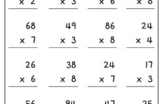 Printable Multiplication Worksheets: 2 Digit X 1 Digit (Pdf in Multiplication Worksheets 2'S