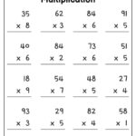 Printable Multiplication Worksheets: 2 Digit X 1 Digit (Pdf Throughout Multiplication Worksheets Double Digit Printable