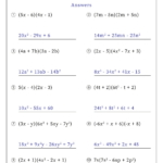 Printable Multiplying Polynomials Worksheets Inside Multiplication Of Monomials Worksheet