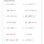 Printable Multiplying Polynomials Worksheets With Multiplication Of Binomials Worksheet