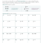 Printable One Variable Equations Worksheets Pertaining To Multiplication And Division One Step Equations Worksheet