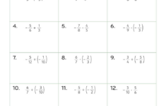 Printable Rational Numbers Worksheets in Multiplication and Division of Rational Numbers Worksheet