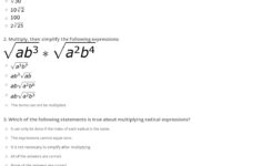 Quiz &amp; Worksheet - Multiplying Then Simplifying Radical in Multiplication Of Radical Expressions Worksheet