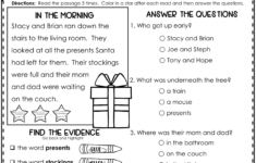 Reading Comprehension Answering Wh Questions {December} 3 Levels regarding 3Rd Grade Reading Comprehension Worksheets Multiple Choice