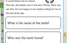 Reading Comprehension Passages For Grade 2 – Exercise 32 inside 2Nd Grade Reading Comprehension Worksheets Multiple Choice