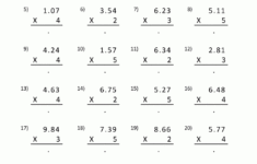 Single Digit Multiplication Up To 10 With 2Dp Sheet 1 intended for Multiplication Single Digit Worksheets