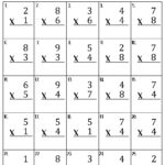 Single Digit Multiplication Worksheets   Etsy For Single Digit Multiplication Practice Worksheets