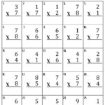 Single Digit Multiplication Worksheets   Etsy Uk Throughout One Digit Multiplication Worksheet