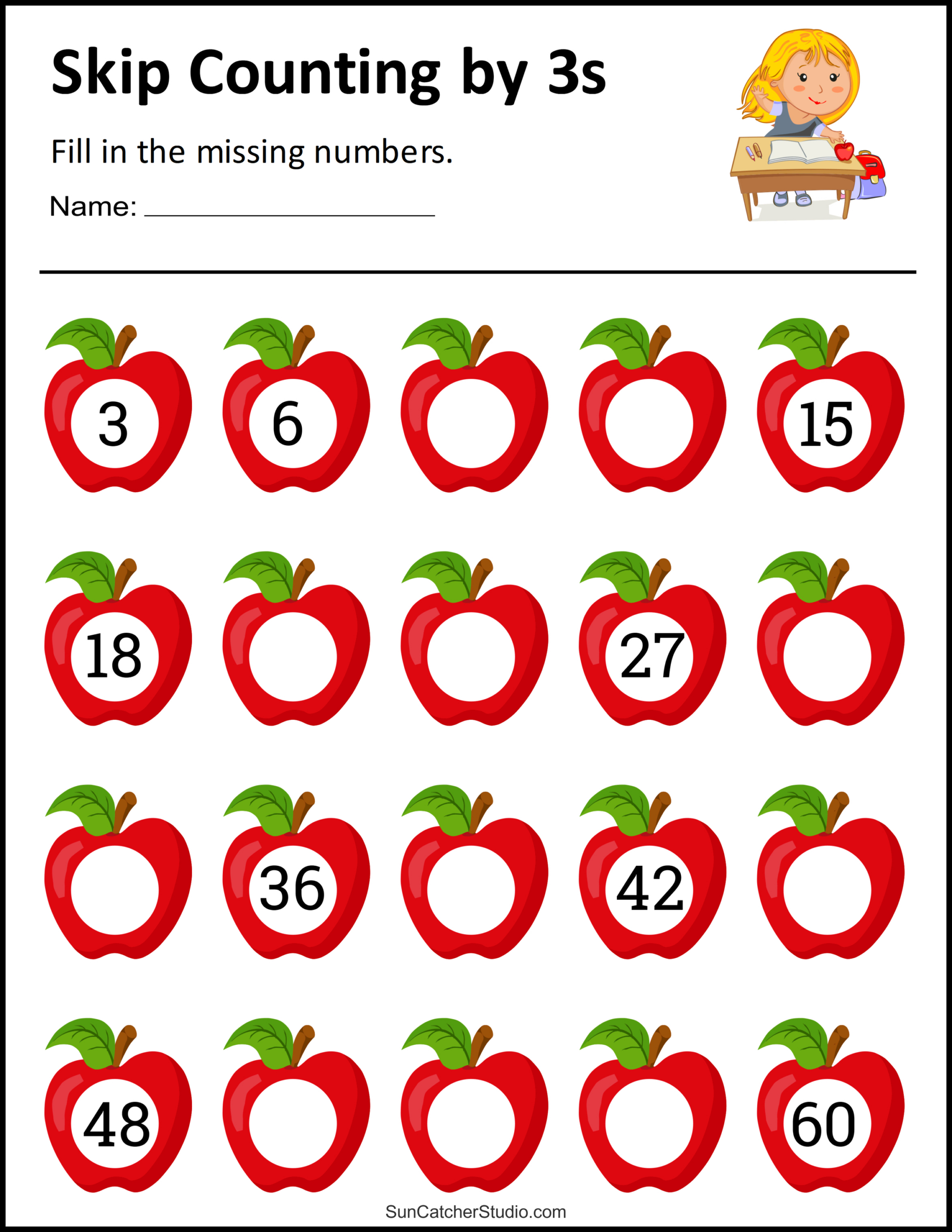Skip Counting Worksheets And Charts – Free Printables, Monograms with Skip Counting For Multiplication Worksheets