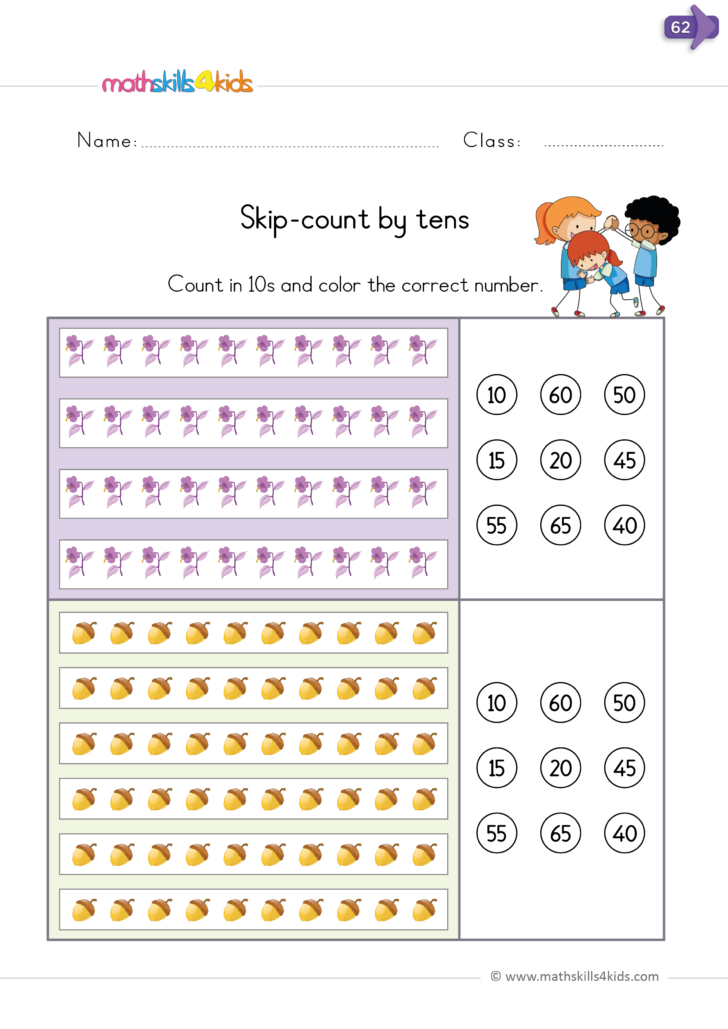 Skip Counting For Multiplication Worksheets