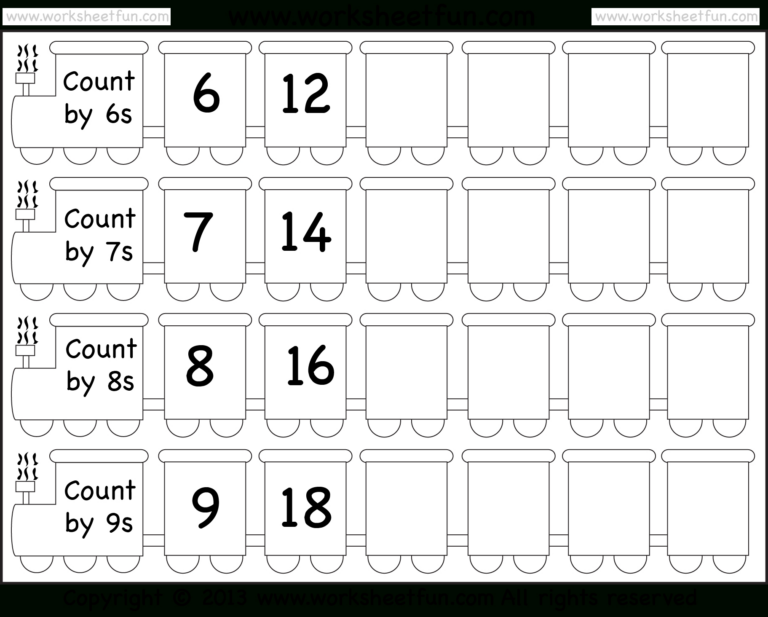 Skip Counting Multiplication Worksheets | Multiplication Worksheets