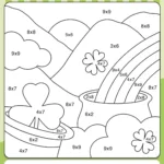 St. Patrick'S Day Multiplication Colornumbers For Teachers In Color By Number Multiplication Worksheets Free