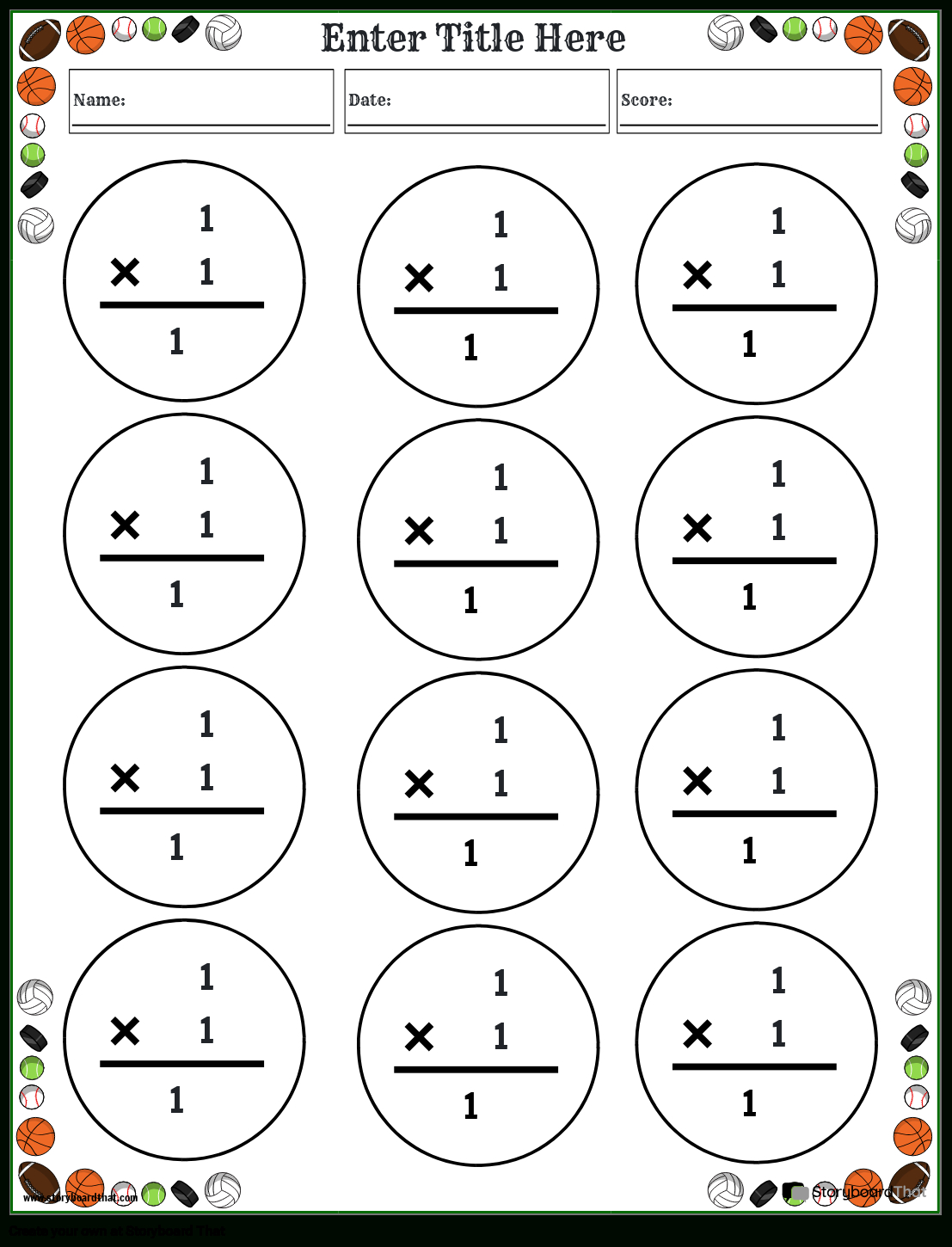 Storyboard That: Multiplication Worksheet Creator 2025 for Make Your Own Multiplication Worksheet