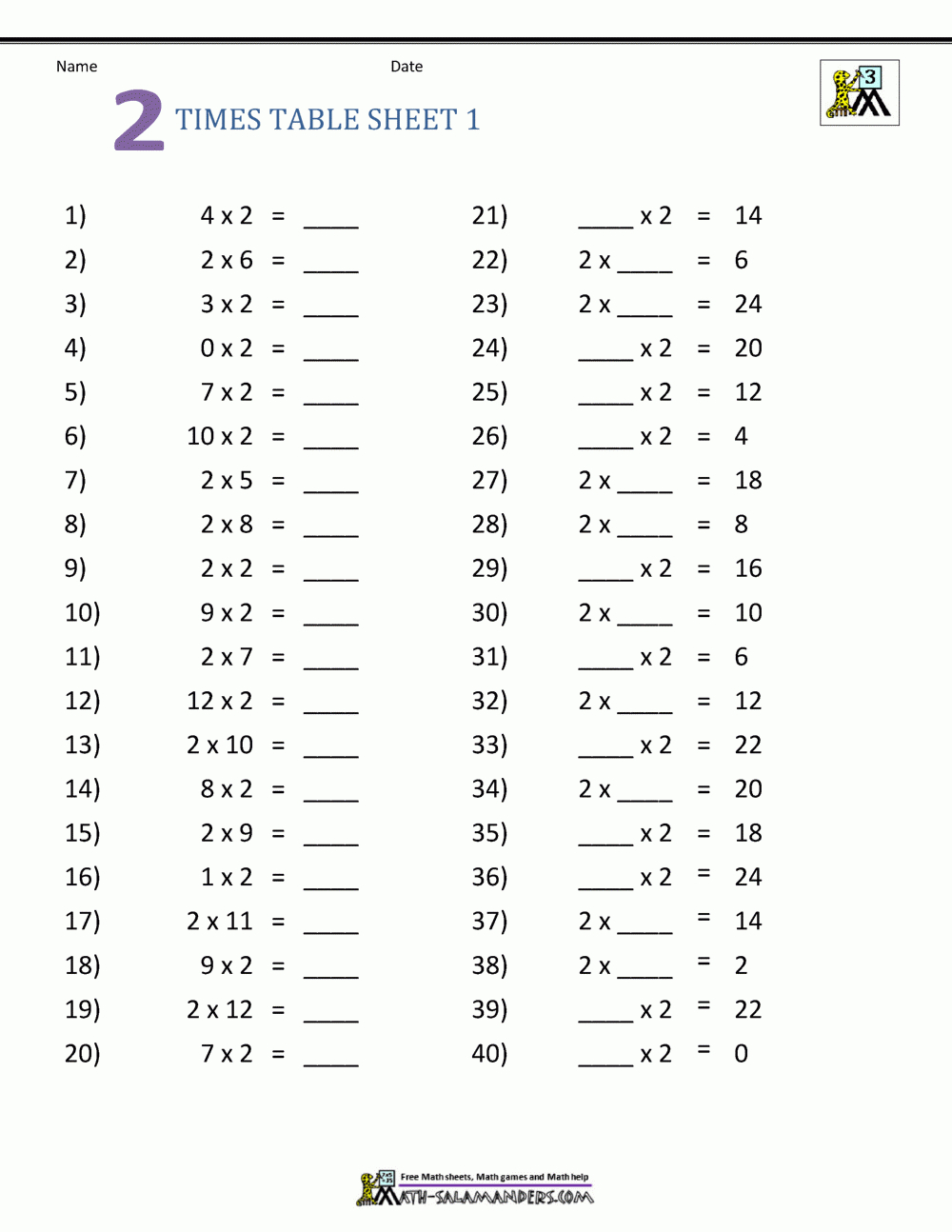Tables 1 To 10 Worksheet intended for Liveworksheet On Table 3 Grade 3