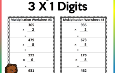 Three Digitone Digit Multiplication Worksheets | Madeteachers in 3 by 1 Multiplication Worksheet