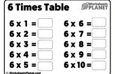 Times Tables Practice Worksheets | Ready To Print intended for 6 Multiplication Table Worksheet