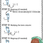 Two Digitone Digit Multiplication Anchor Chart Within Two Digit By One Digit Multiplication Worksheets Anchor Chart