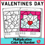 Valentine'S Multiplication Coloring Sheets: Fun Math Practice For Regarding Valentine'S Day Multiplication Worksheets