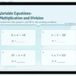 Variable Equations— Multiplication And Division Worksheet | 3.Oa.a Within Finding The Unknown In Multiplication And Division Worksheet