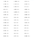 Whole Number Multiplication And Division Worksheets Regarding Multiplication Of Whole Numbers Worksheets