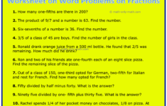 Worksheet On Word Problems On Fractions | Fraction Word Problems | Ans pertaining to Fraction Multiplication Word Problems Worksheet